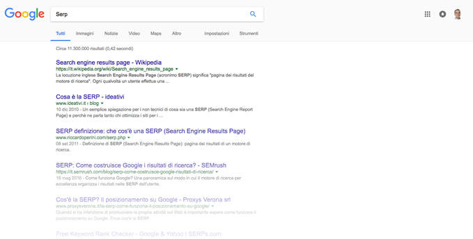 serp google guida seo