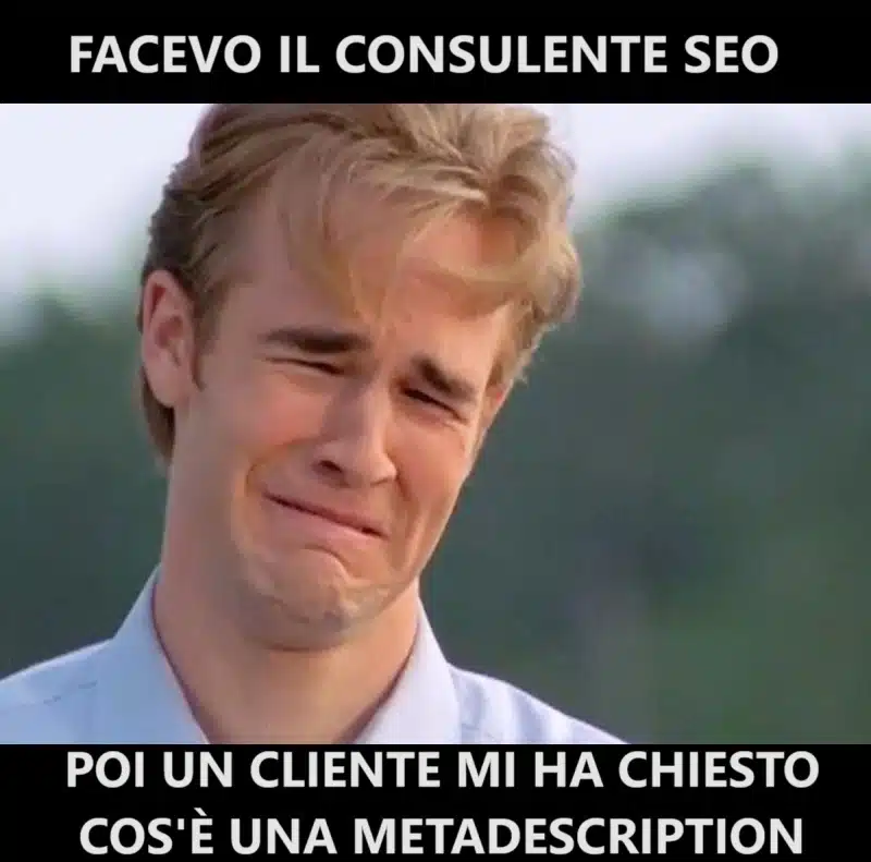 meme su un seo improvvisato