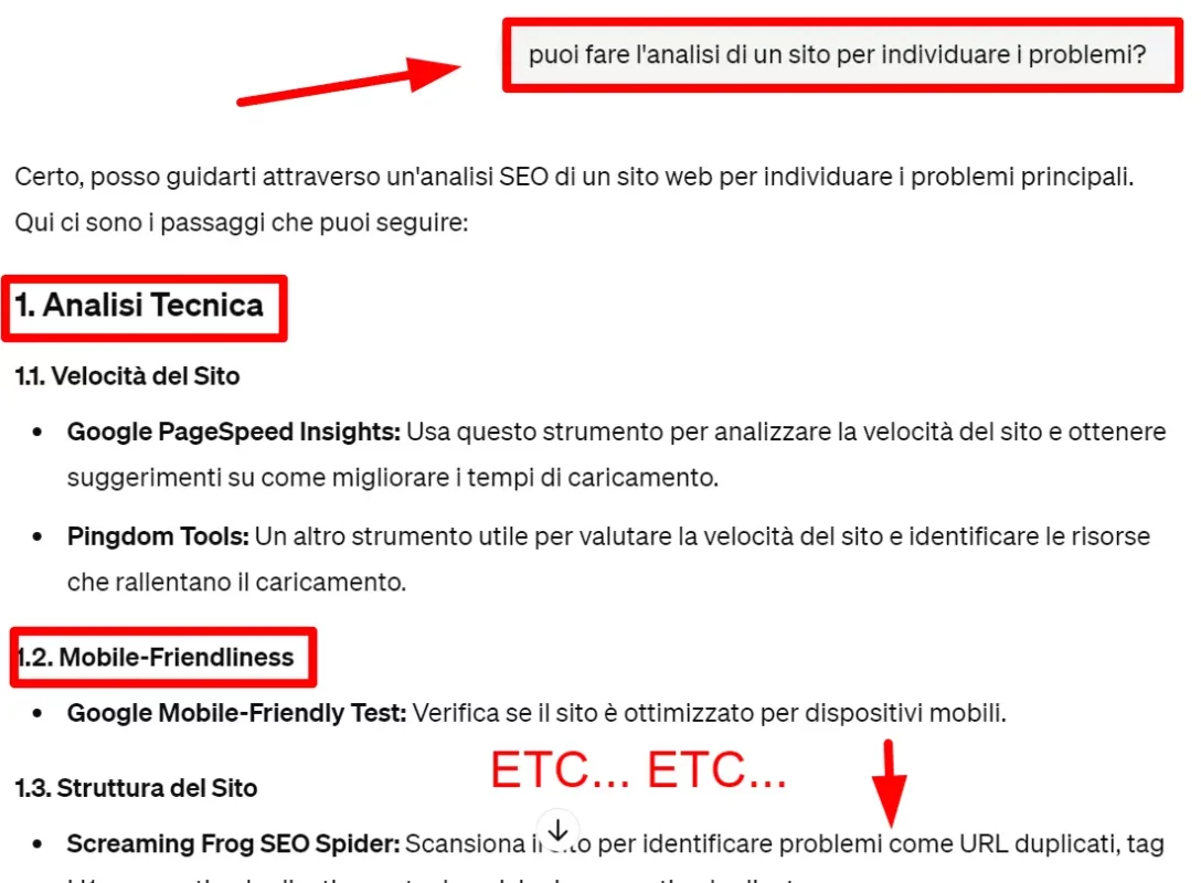 prompt per GPT per simulare la capacità di un SEO