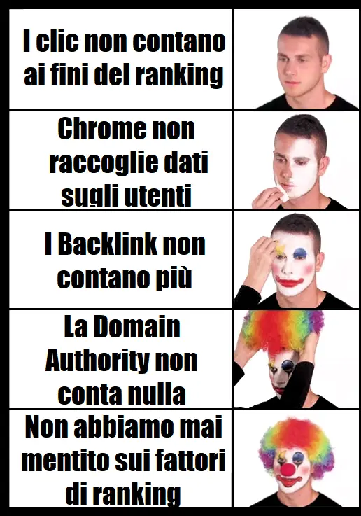 meme sulle bugie dal Google leak