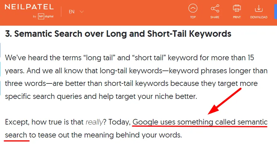 la semantic search conta più delle keyword