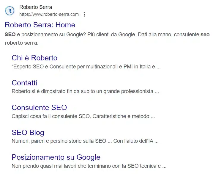 come google decide cosa appare nei sitelink