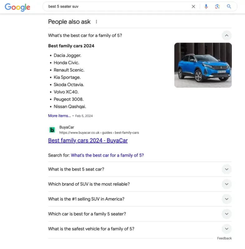 esempio people also ask google