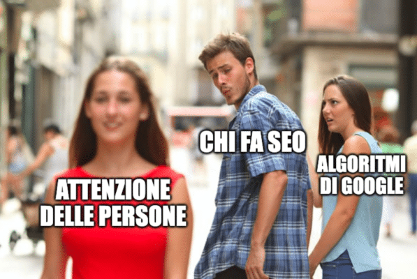 meme L'Algoritmo dell'Attenzione: dal Page Rank al posizionamento umano.