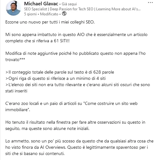 30 gennaio 2025 Michael Glavac su LinkedIn